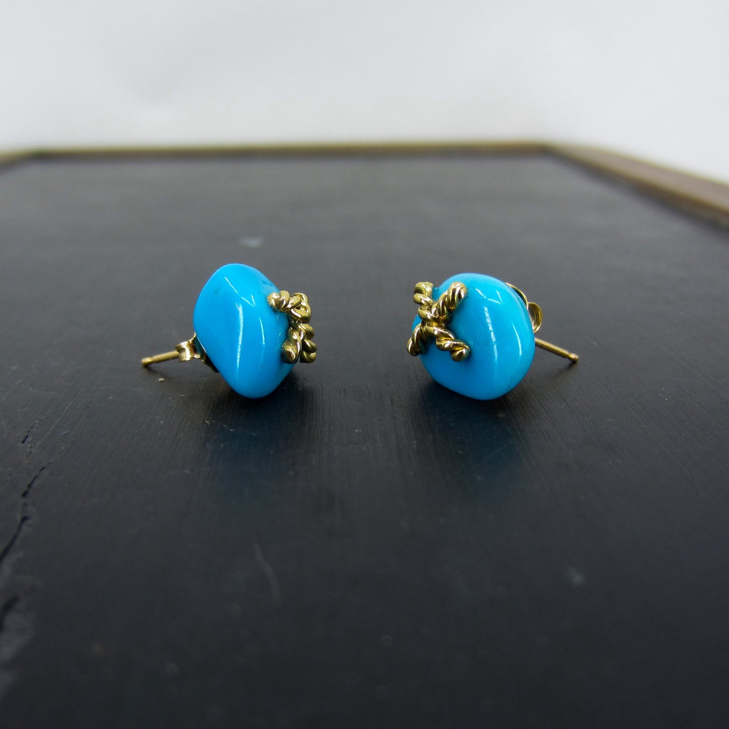 Vintage Turquoise X Studs 18k c. 1990