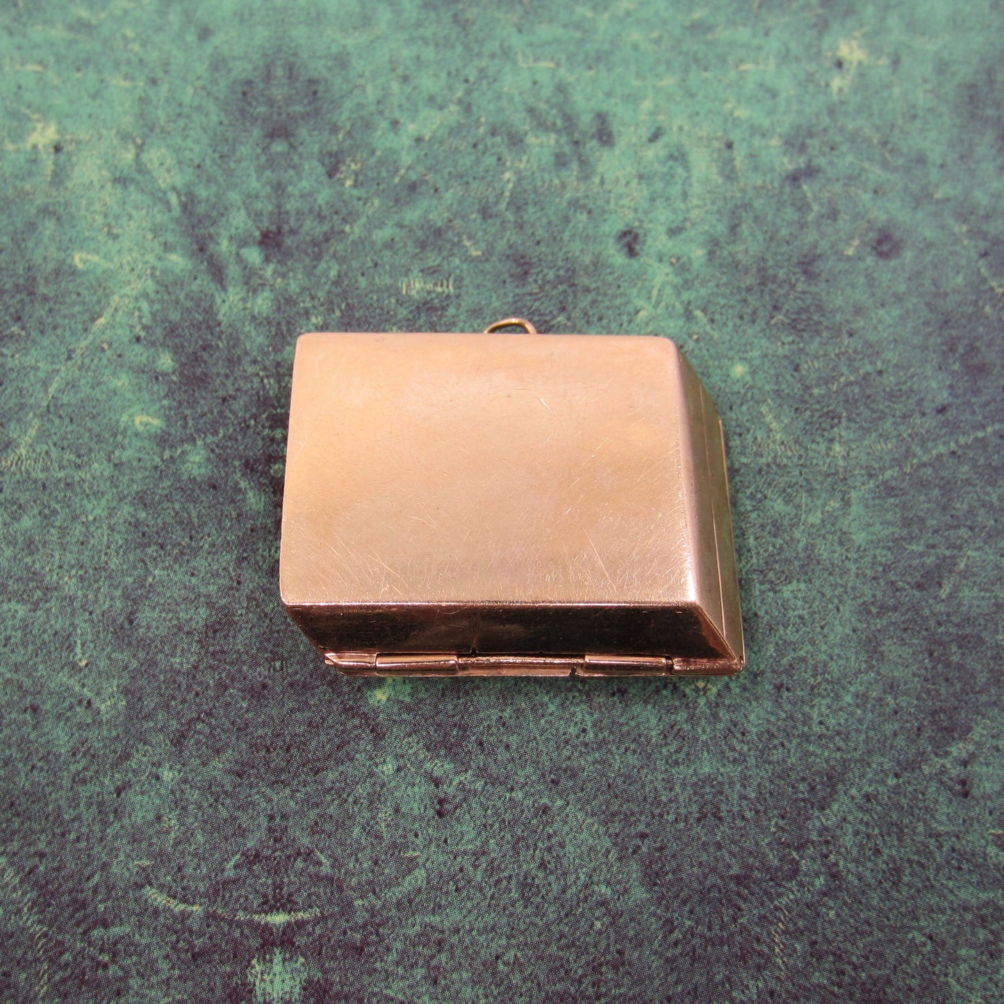 Huge Mid-Century Diamond Suitcase Charm 14k c. 1950