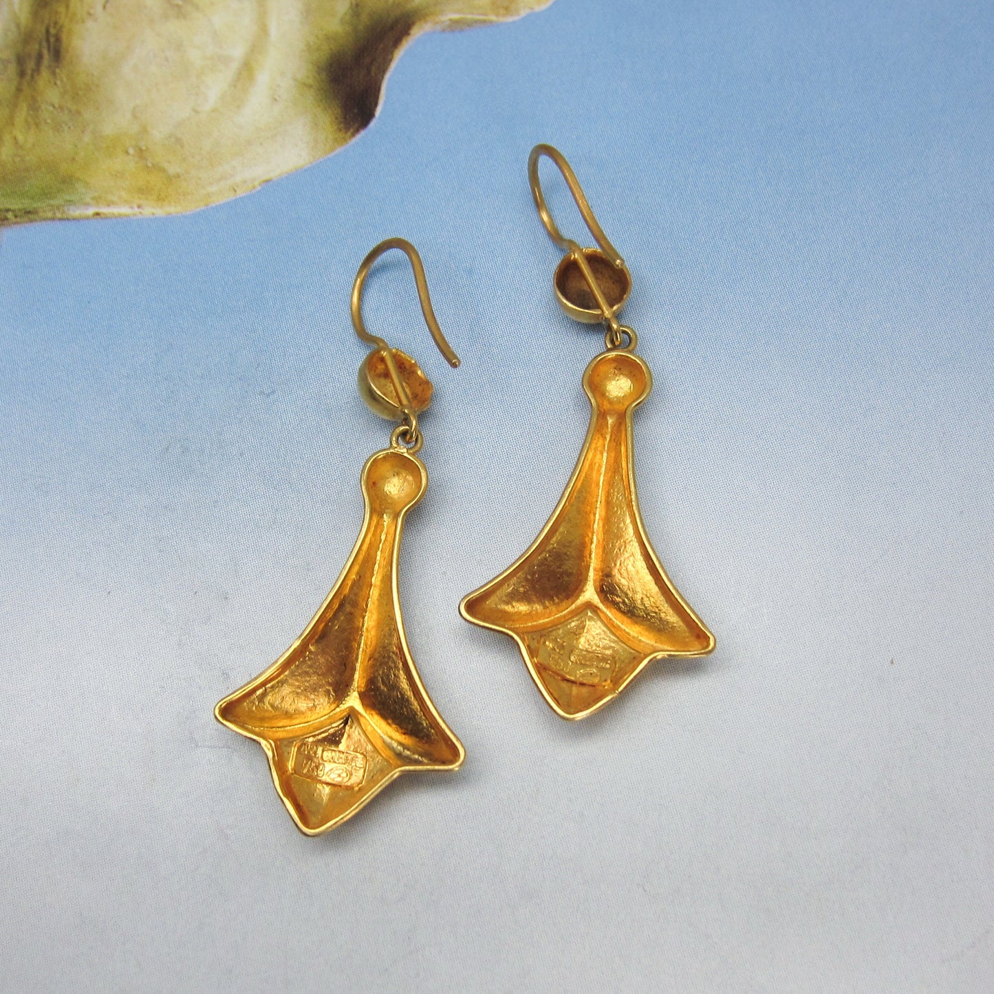 Estate Lalaounis Drop Earrings 18k, Greece c. 2000