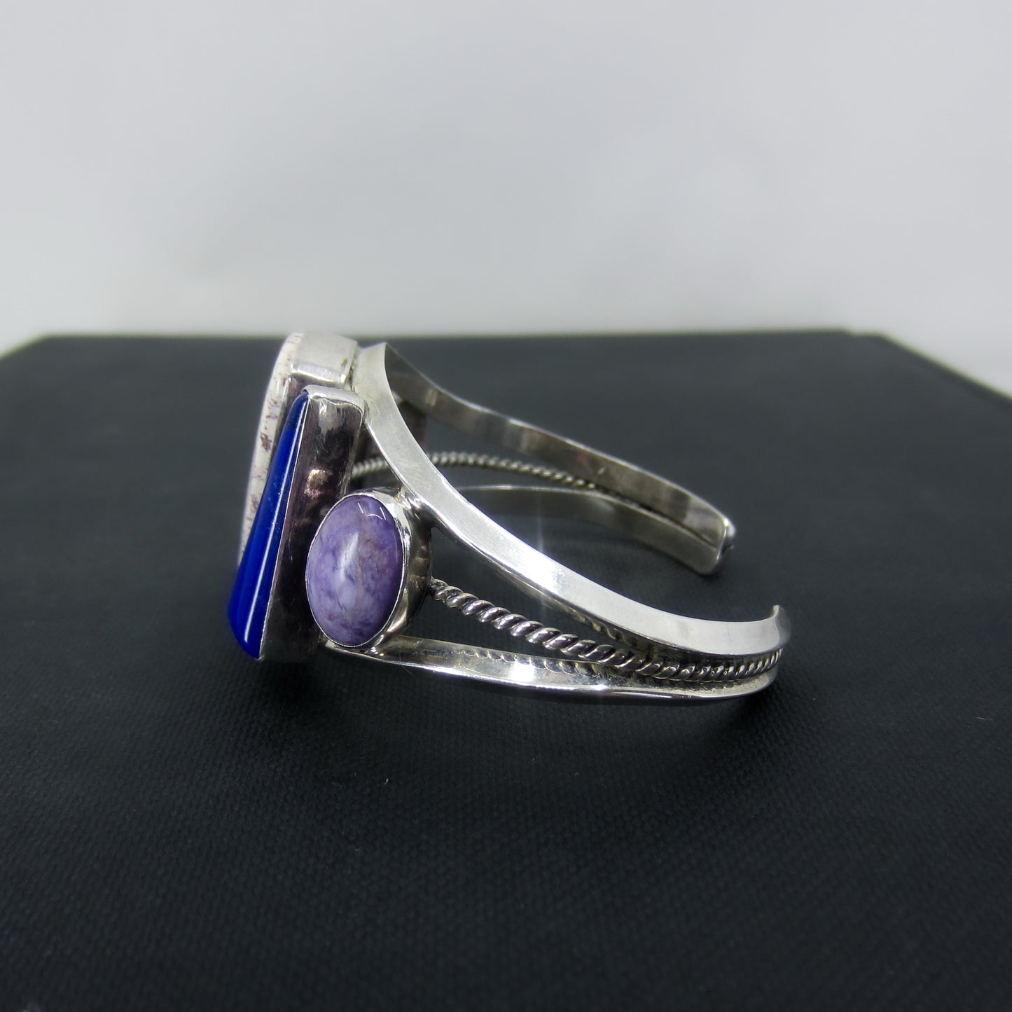 Estate Lapis, Jasper and Sugilite Cuff Sterling, TAMStar Designs c. 2010