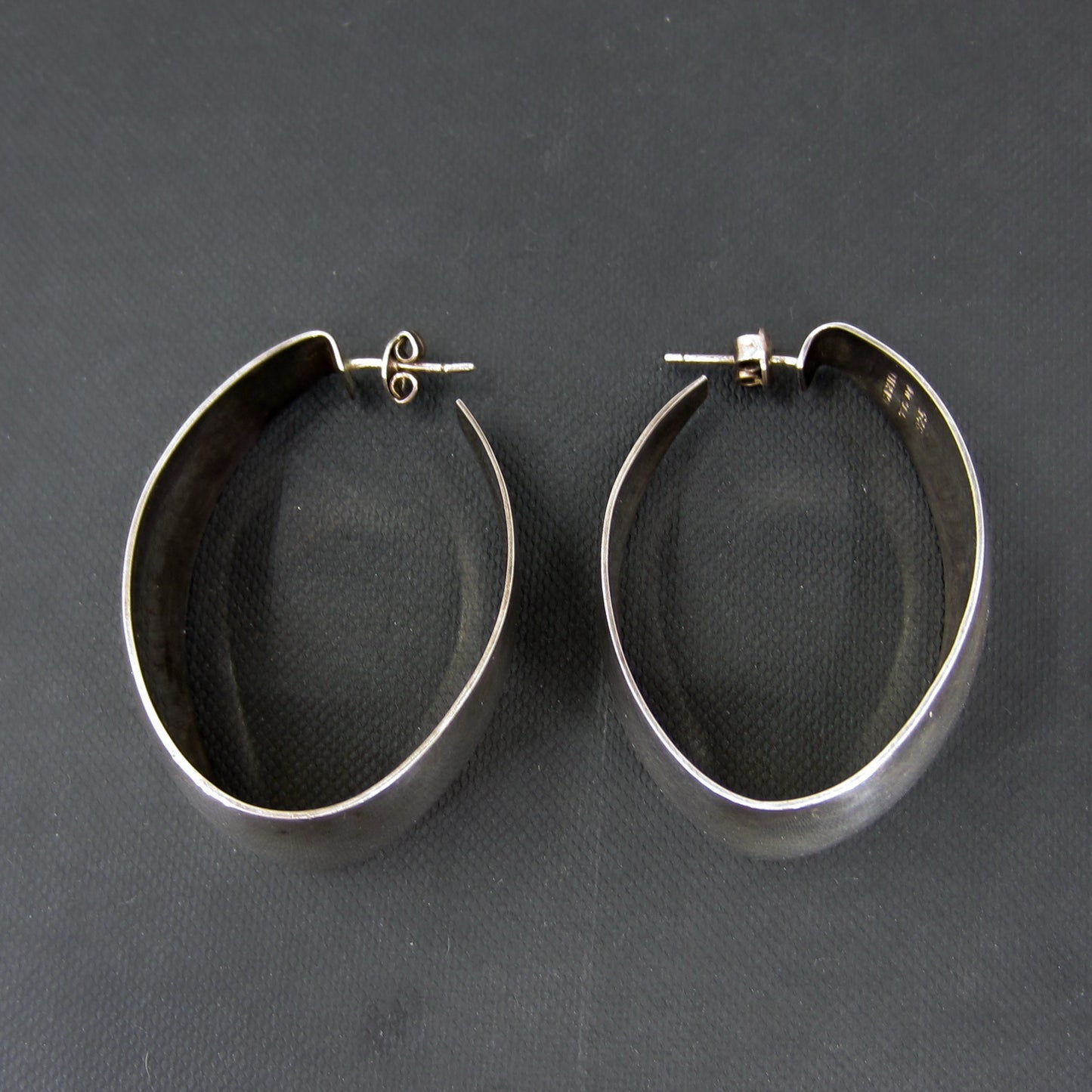 HOLD-Vintage Huge Taxco Hoop Earrings c. 1980
