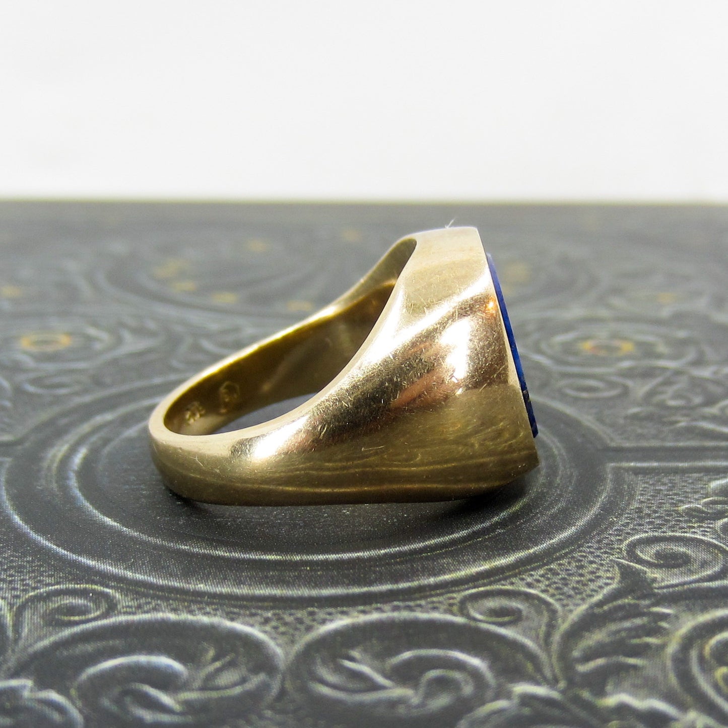 Vintage Lapis Signet Ring 14k c. 1960