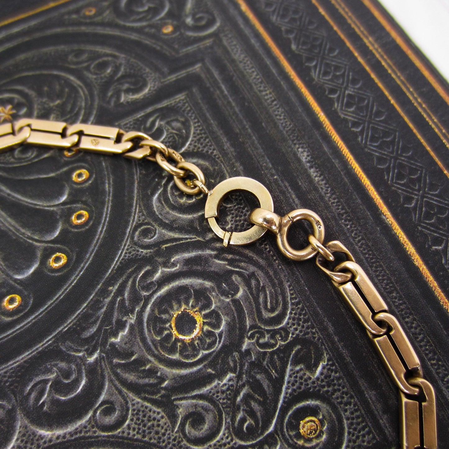 Vintage Link Chain 16.5” Necklace 14k c. 1970