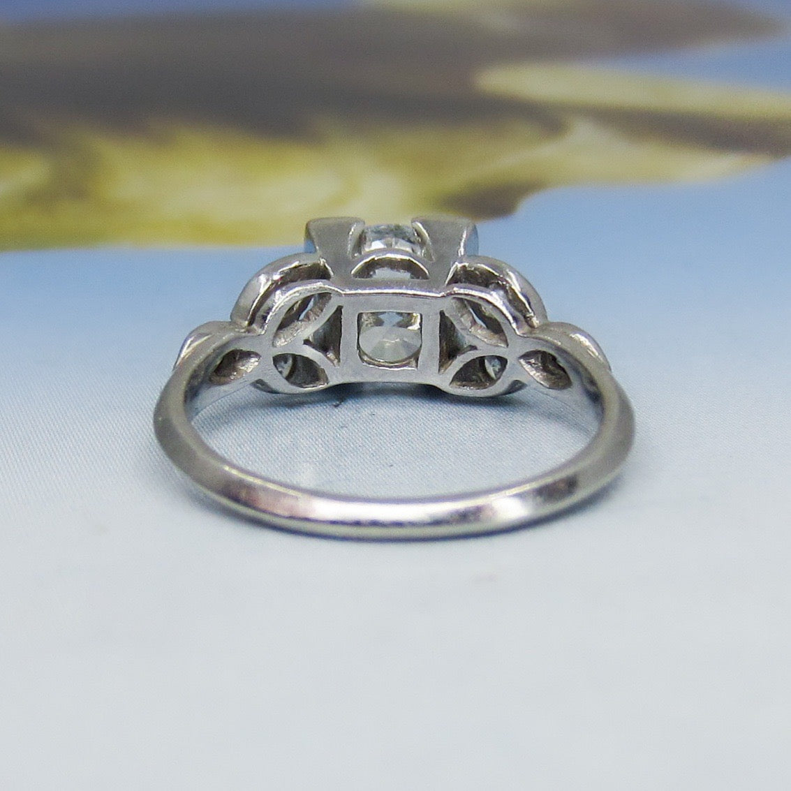 SOLD--Estate Art Deco Style 1.24ct FSI1 Diamond Engagement Ring Platinum