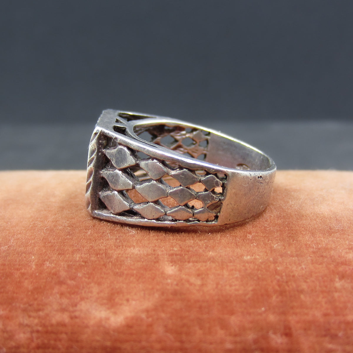 Vintage “F” Monogram Signet Ring Sterling