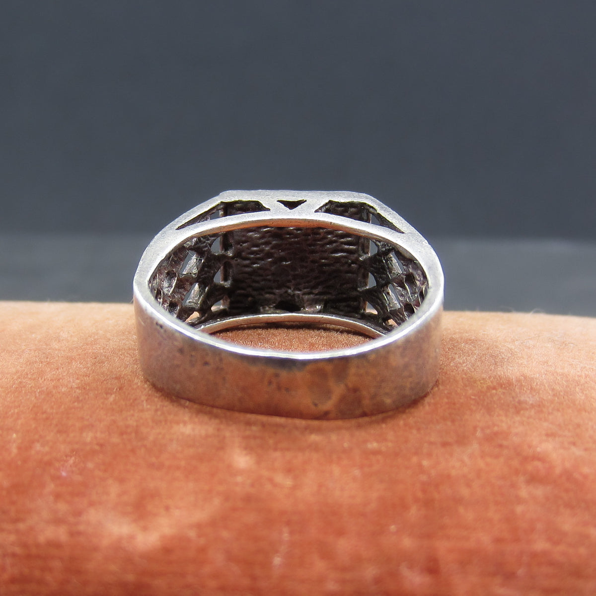 Vintage “F” Monogram Signet Ring Sterling