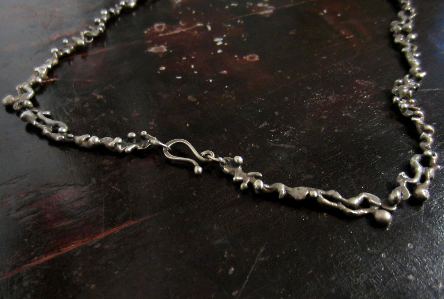 SOLD--Mid-Century Brutalist Chain Sterling c. 1960