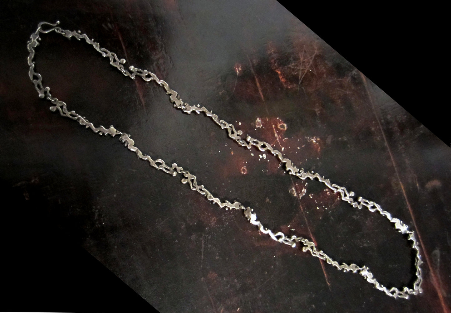 SOLD--Mid-Century Brutalist Chain Sterling c. 1960