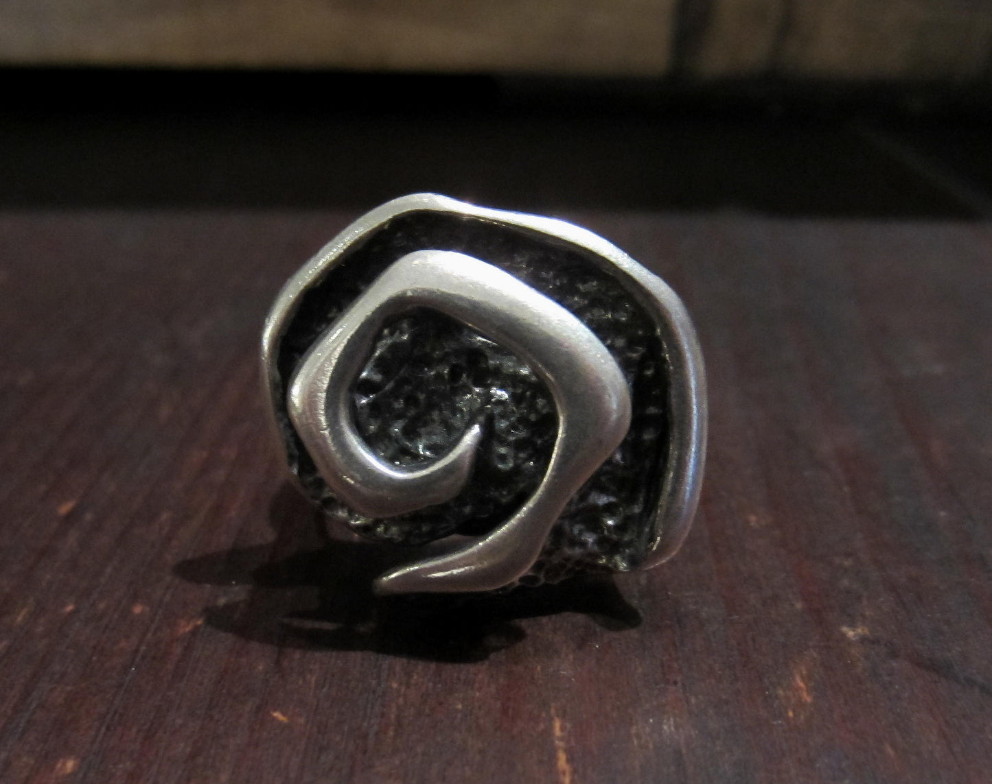 Modernist Swirl Ring Sterling c. 1960