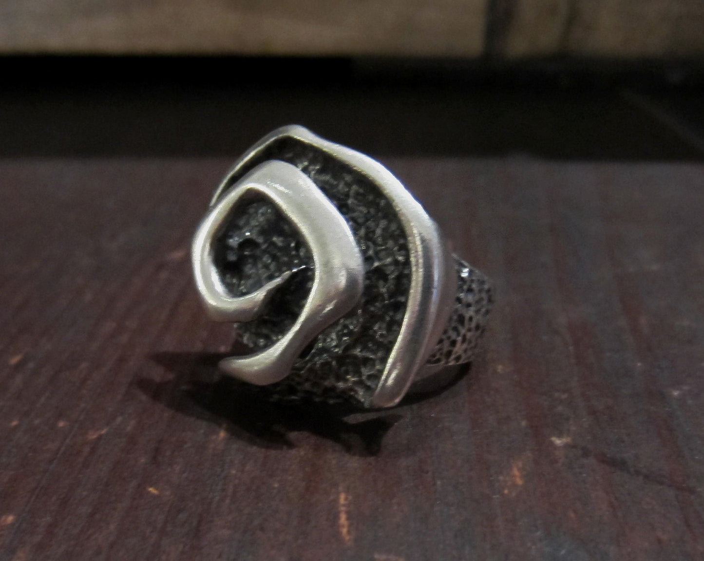 Modernist Swirl Ring Sterling c. 1960