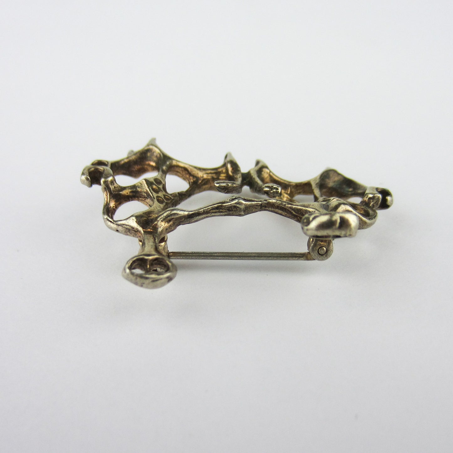 Brutalist Figural Brooch Sterling, Aharon Bezalel c. 1960