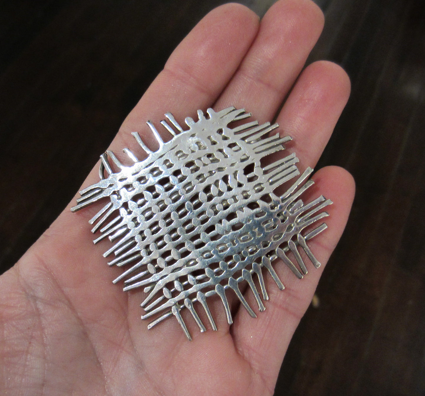 SOLD--Vintage Hans Appenzeller Woven Brooch Sterling c. 1984