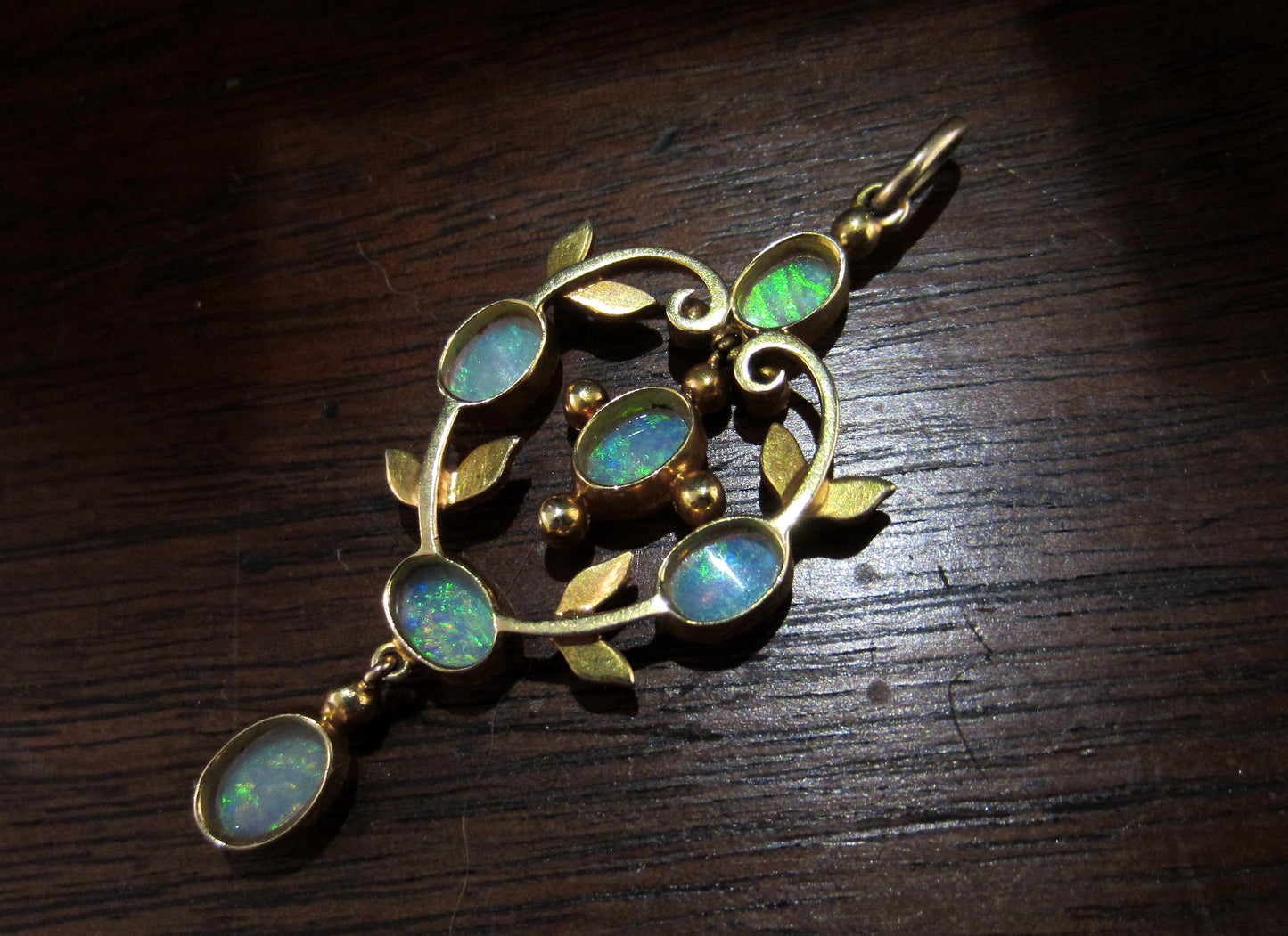 SOLD--Absolutely Gorgeous Opal and Pearl Pendant 18k c. 1910