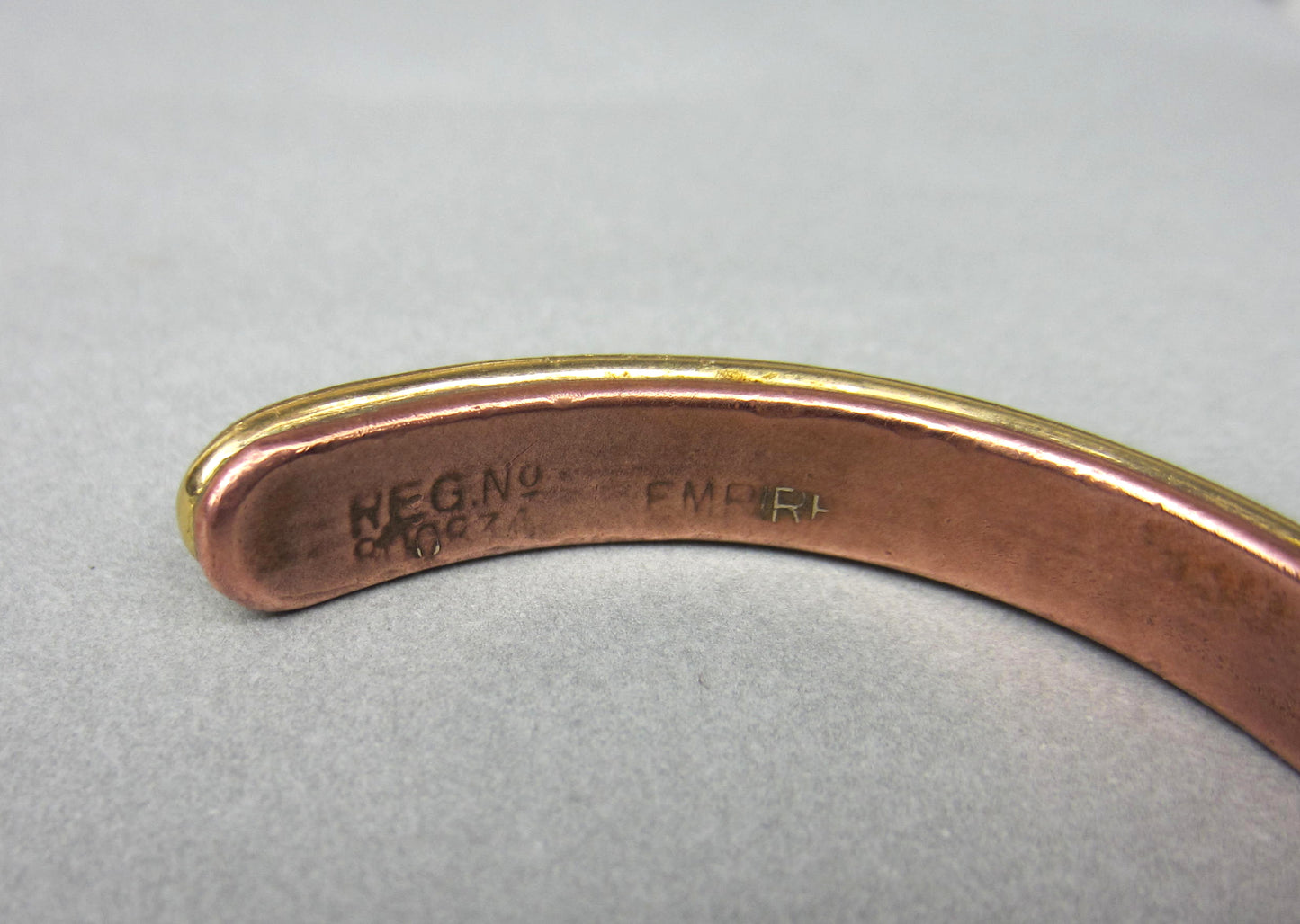 SOLD--Cartier Sabona Cuff Bracelet 18k and Copper c. 1970