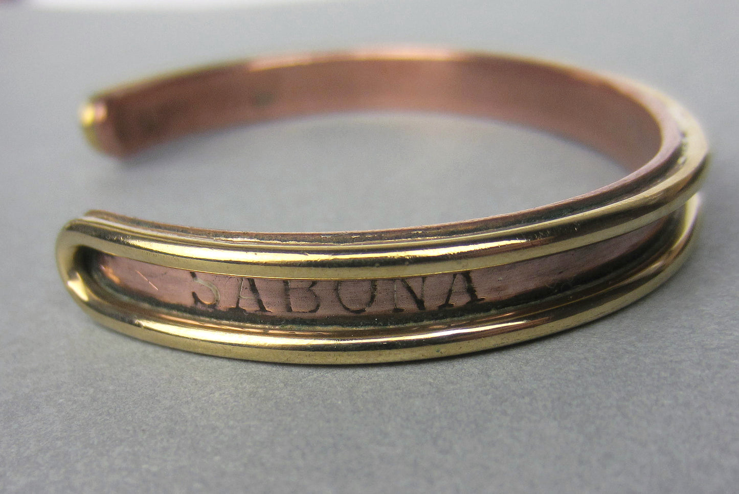 SOLD--Cartier Sabona Cuff Bracelet 18k and Copper c. 1970