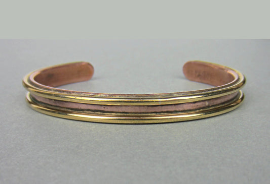 SOLD--Cartier Sabona Cuff Bracelet 18k and Copper c. 1970