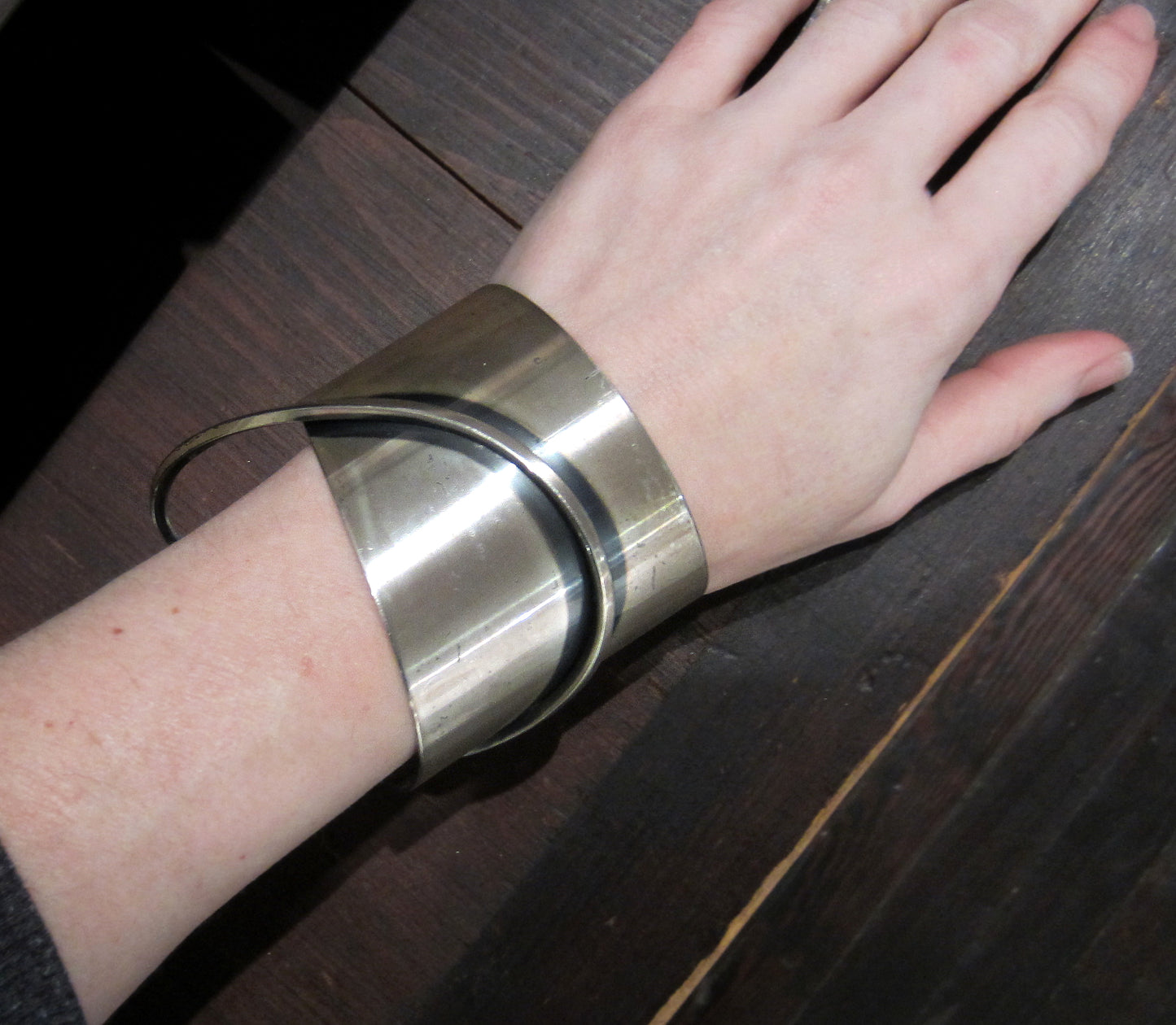 SOLD--Mid-Century Modernist Cuff by Otto Robert Bade (ORB) c.