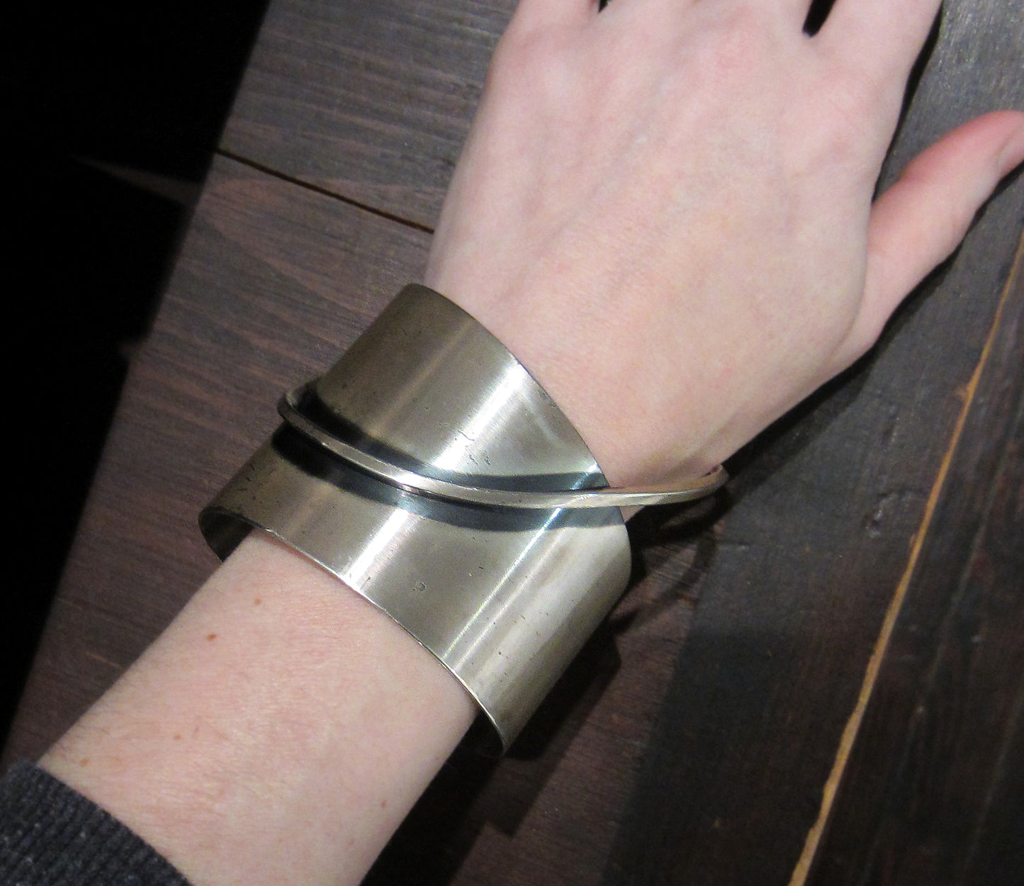 SOLD--Mid-Century Modernist Cuff by Otto Robert Bade (ORB) c.