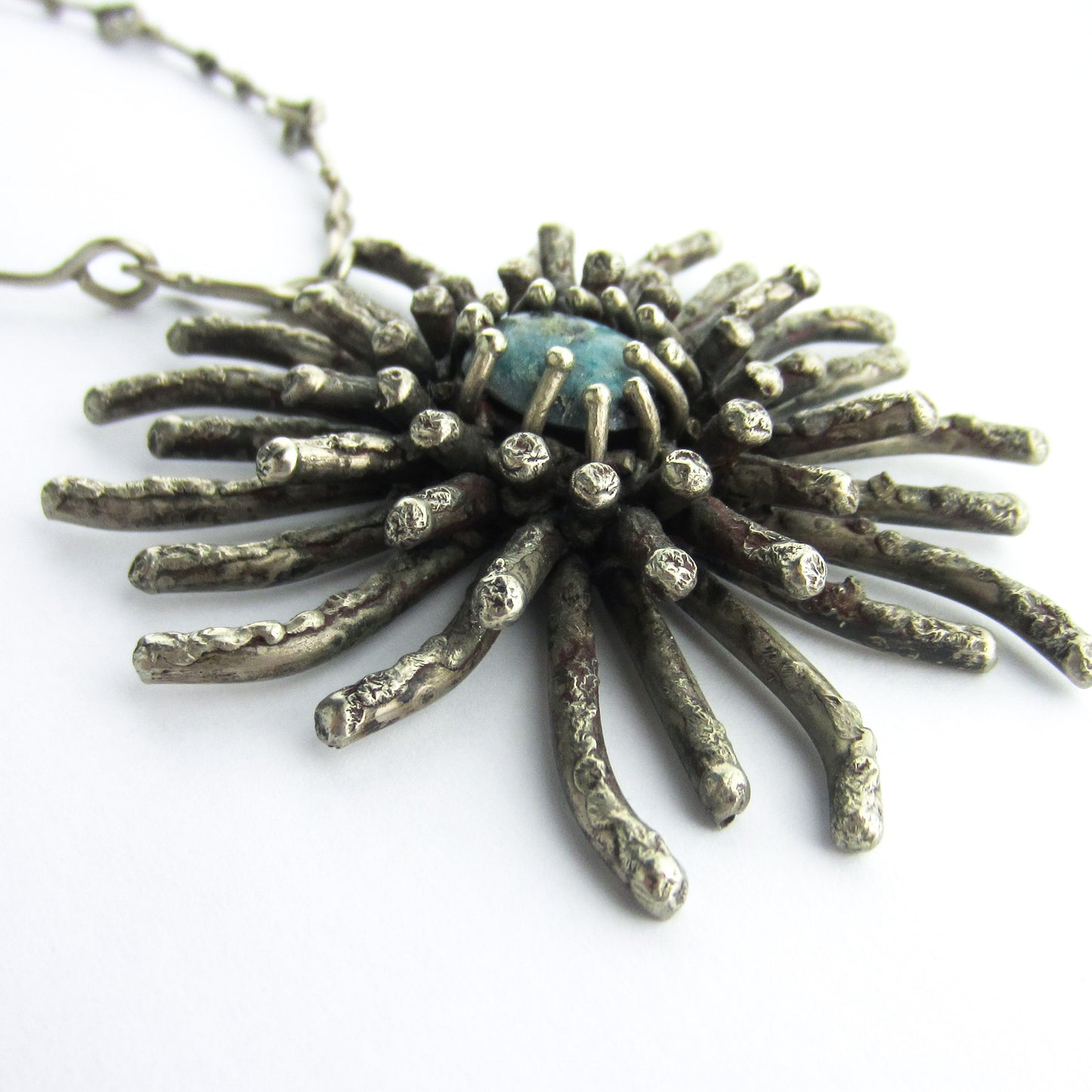 Monumental Brutalist Necklace Pewter, Pal Kapenyes c. 1960