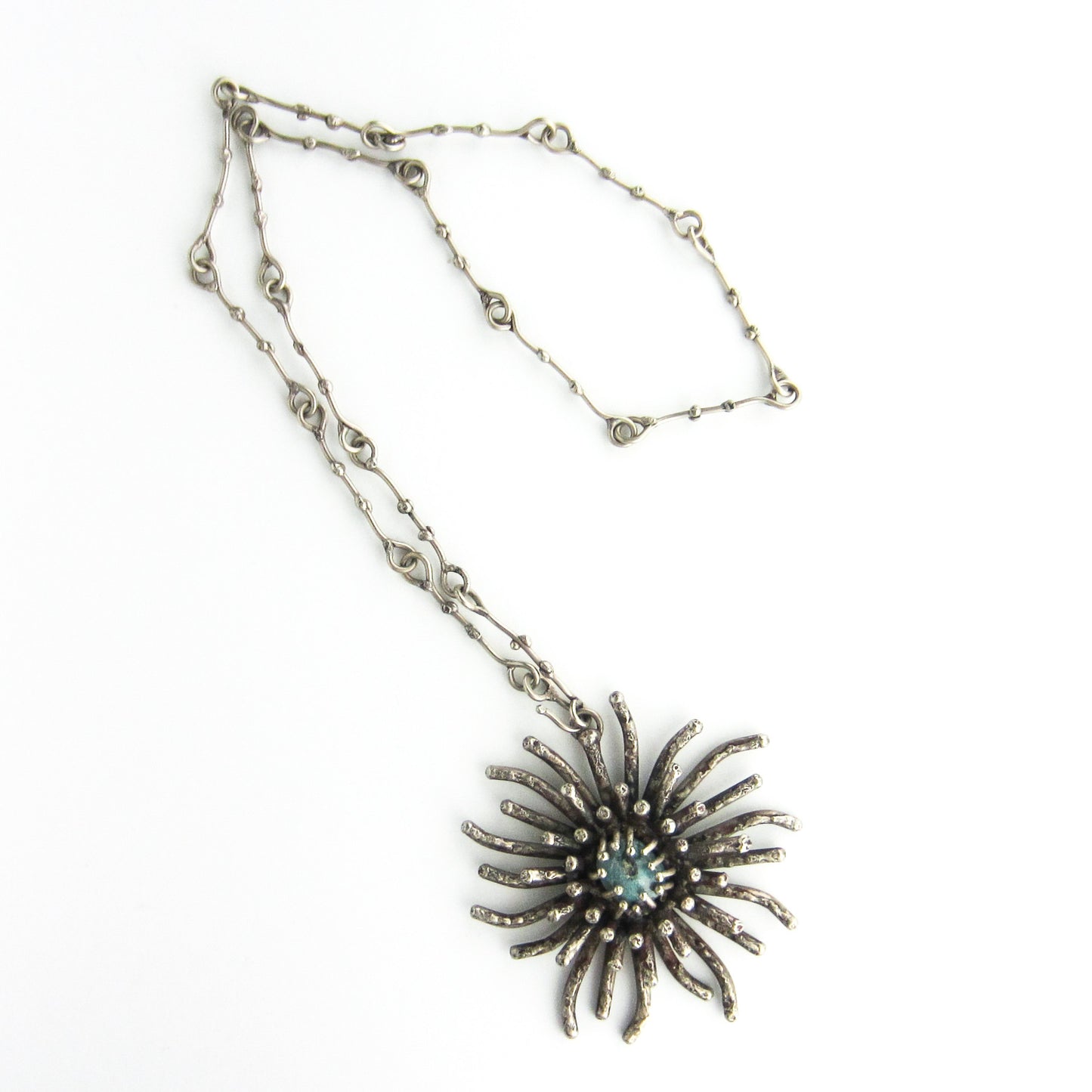 Monumental Brutalist Necklace Pewter, Pal Kapenyes c. 1960