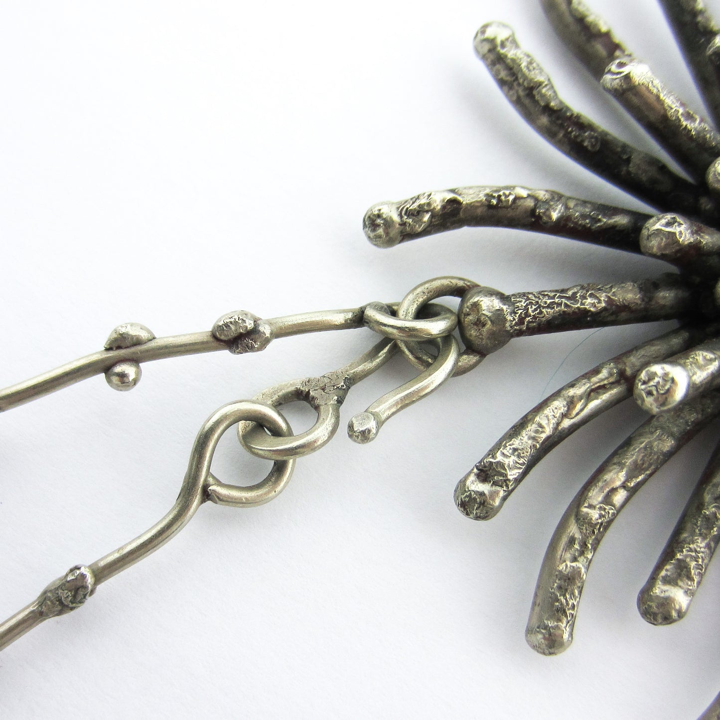 Monumental Brutalist Necklace Pewter, Pal Kapenyes c. 1960