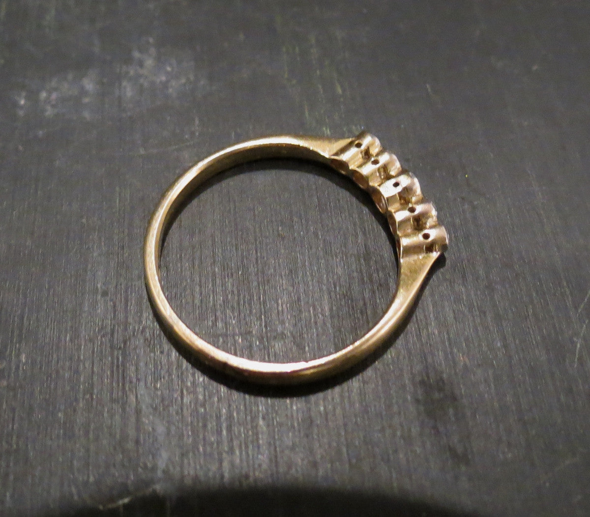 SOLD--Edwardian Bezel Set Old Mine Diamond Ring 18k c. 1910