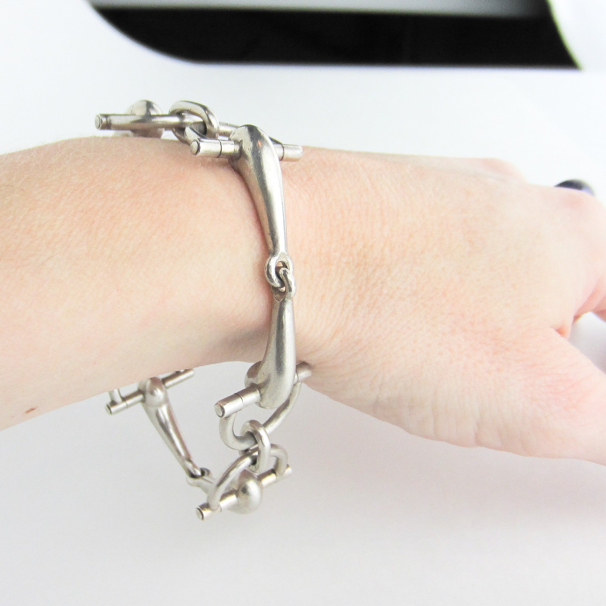 Vintage Gucci Horse Bit Bracelet Sterling c. 1970 – Bavier Brook