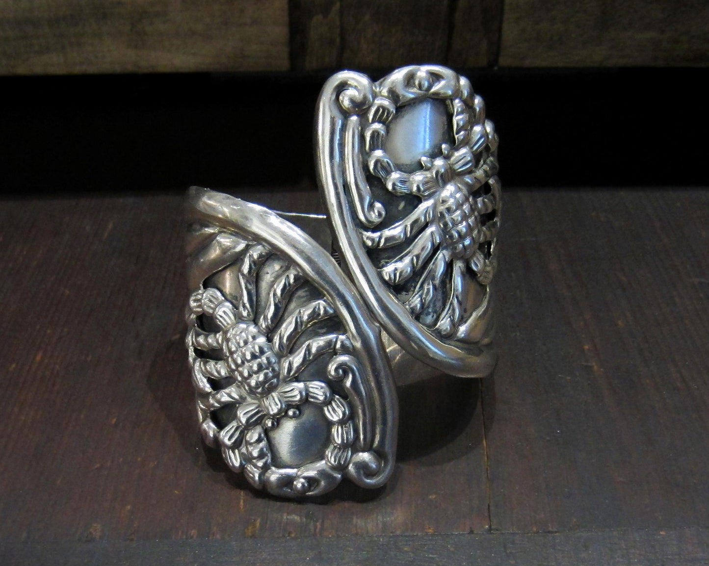 Vintage Scorpion Clamper Cuff Sterling by Alfredo Villasana c. 1950