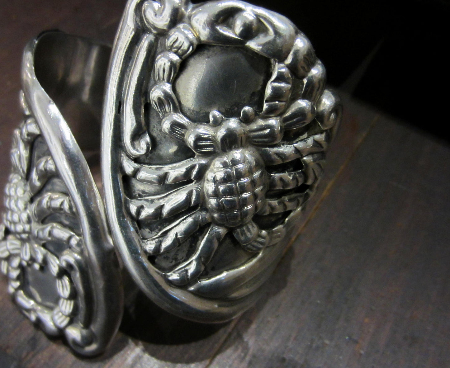 Vintage Scorpion Clamper Cuff Sterling by Alfredo Villasana c. 1950