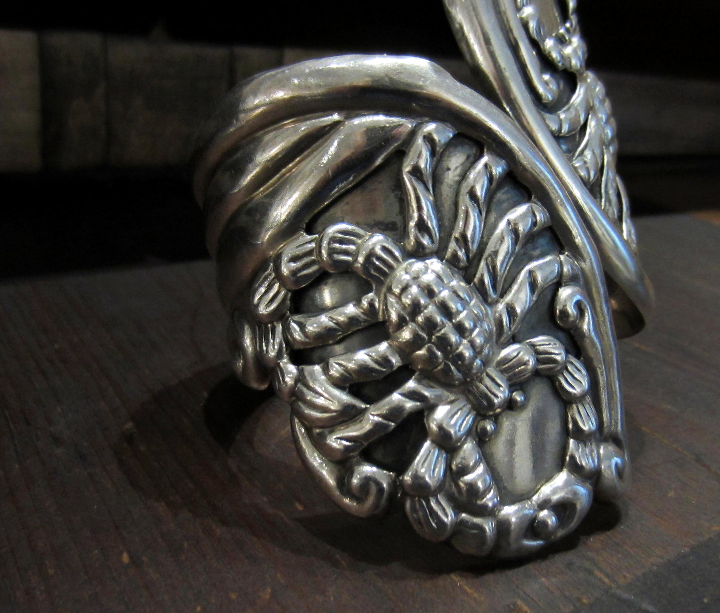 Vintage Scorpion Clamper Cuff Sterling by Alfredo Villasana c. 1950