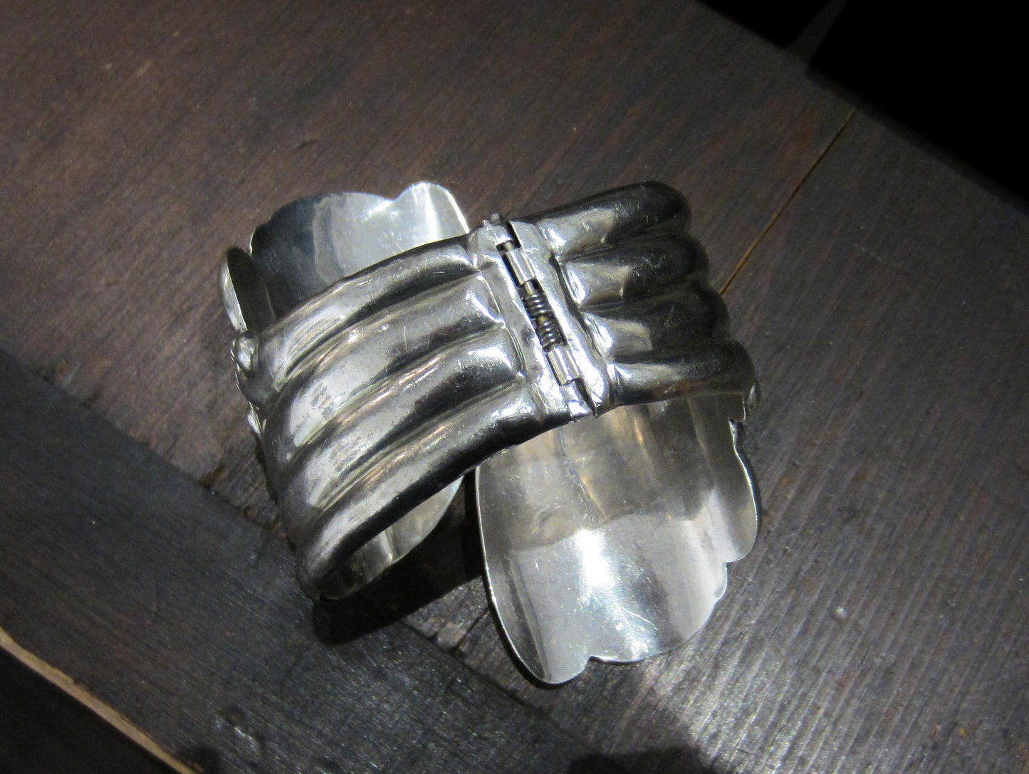 Vintage Scorpion Clamper Cuff Sterling by Alfredo Villasana c. 1950