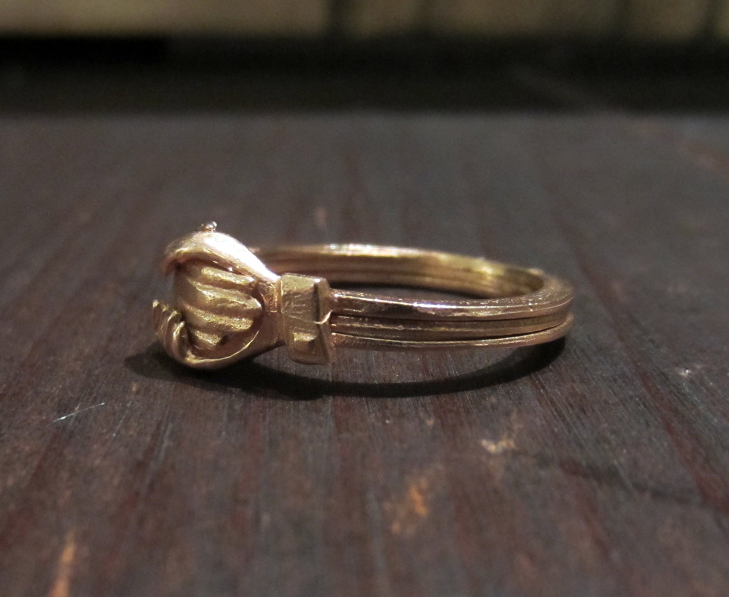 Vintage Fede Gimmel Ring 9k, Size 6 c. 1940