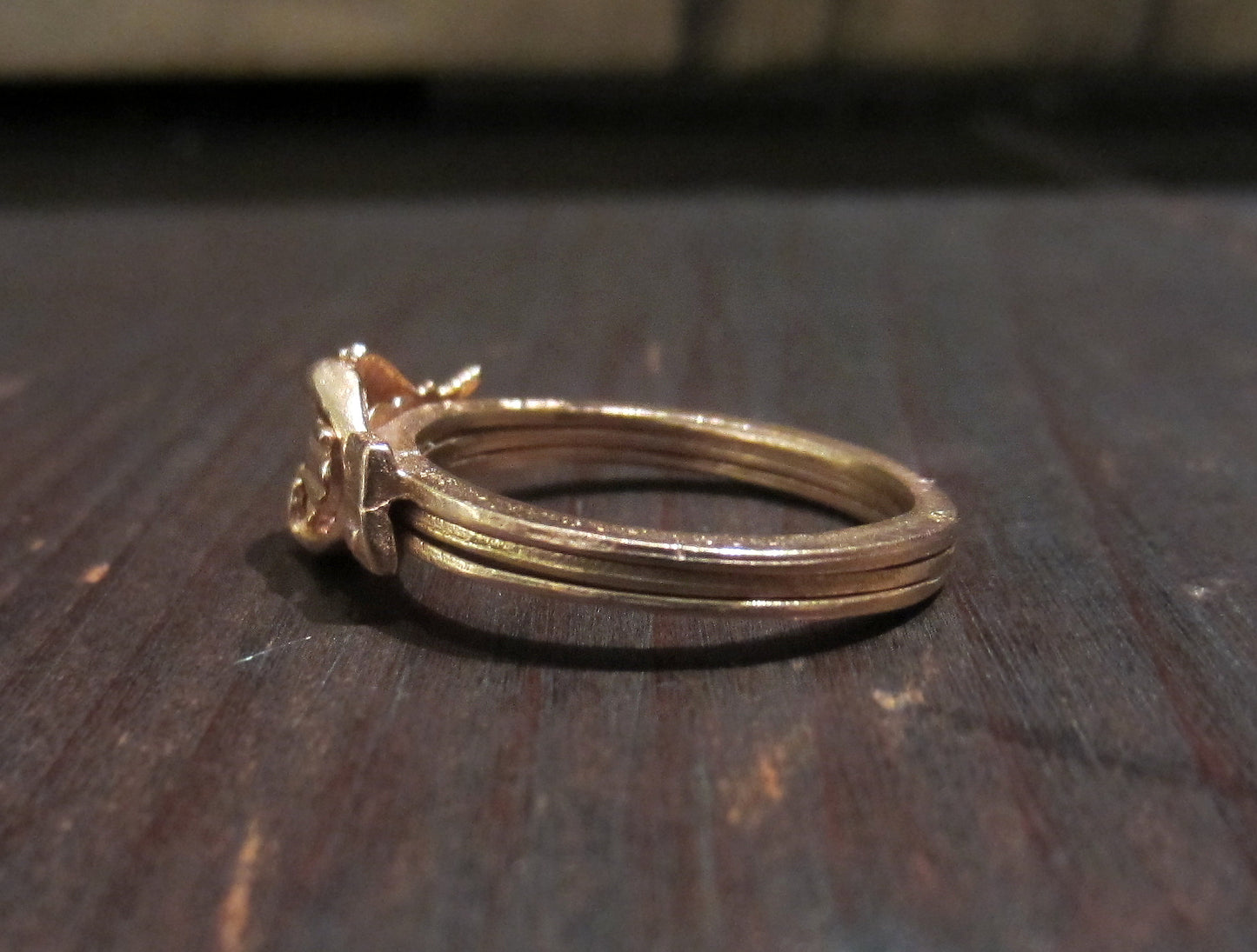 Vintage Fede Gimmel Ring 9k, Size 6 c. 1940