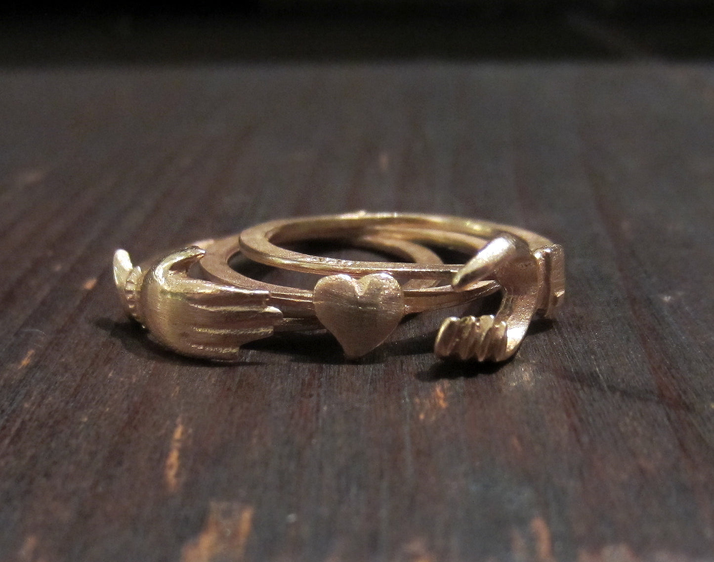 Vintage Fede Gimmel Ring 9k, Size 6 c. 1940