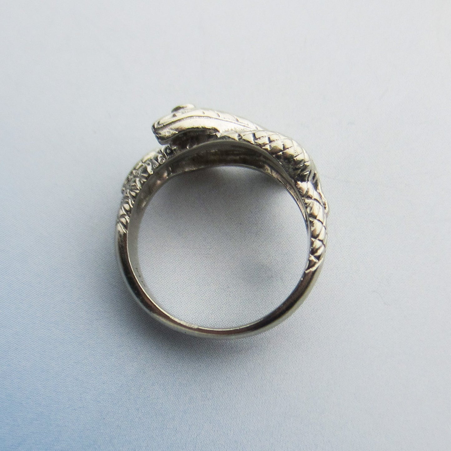 SOLD-Vintage Diamond Double Snake Ring 14k c. 1950