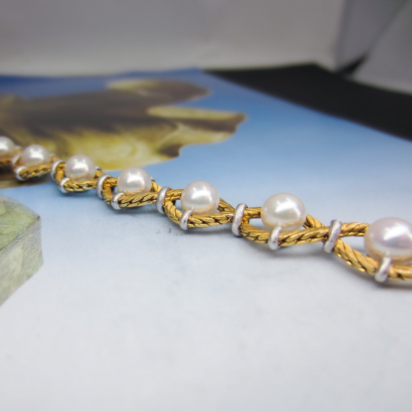Estate Buccellati “Rete Con Perle” Bracelet  18k