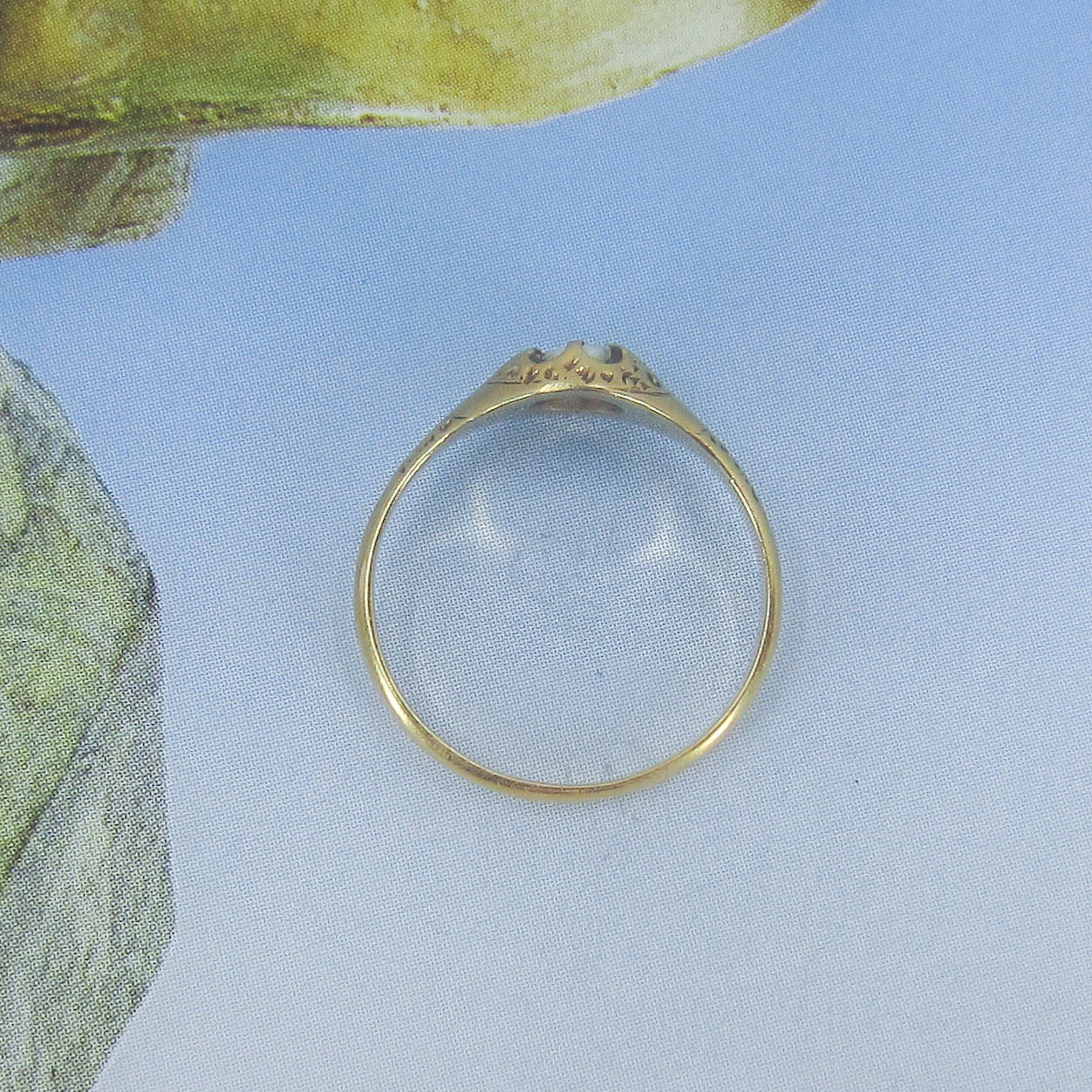 SOLD-Victorian Pearl Ring 18k c. 1880