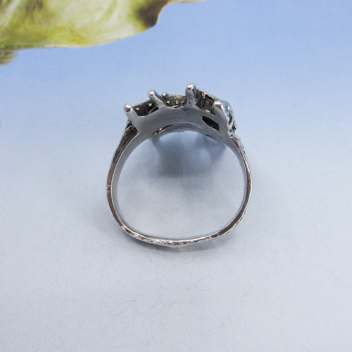 SOLD--Mid-Century Brutalist Ring Sterling c. 1970