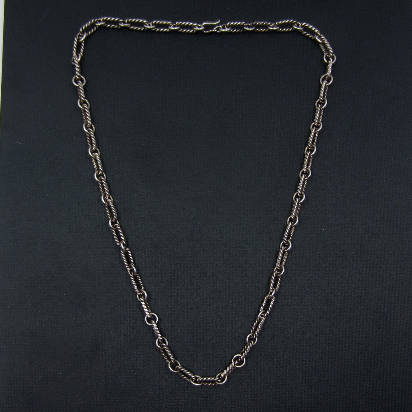 SOLD--Vintage Mid-Century Twist Link Chain Sterling, Taxco c. 1970