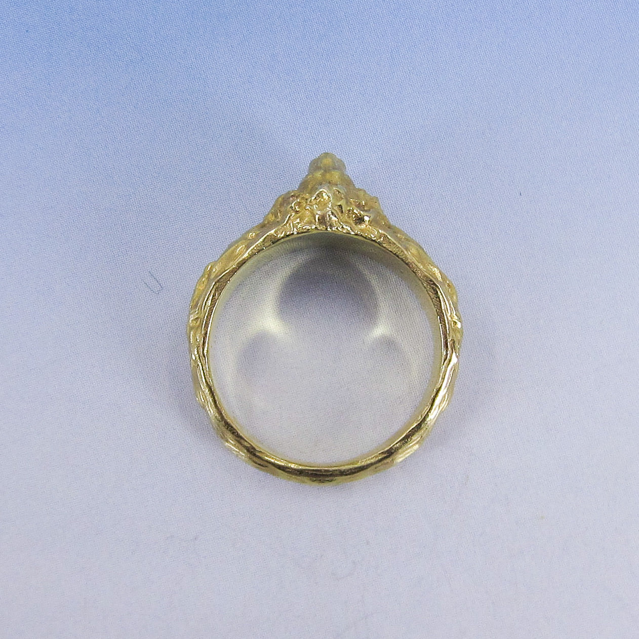 SOLD--Vintage Diamond Lion Ring 14k c. 1950