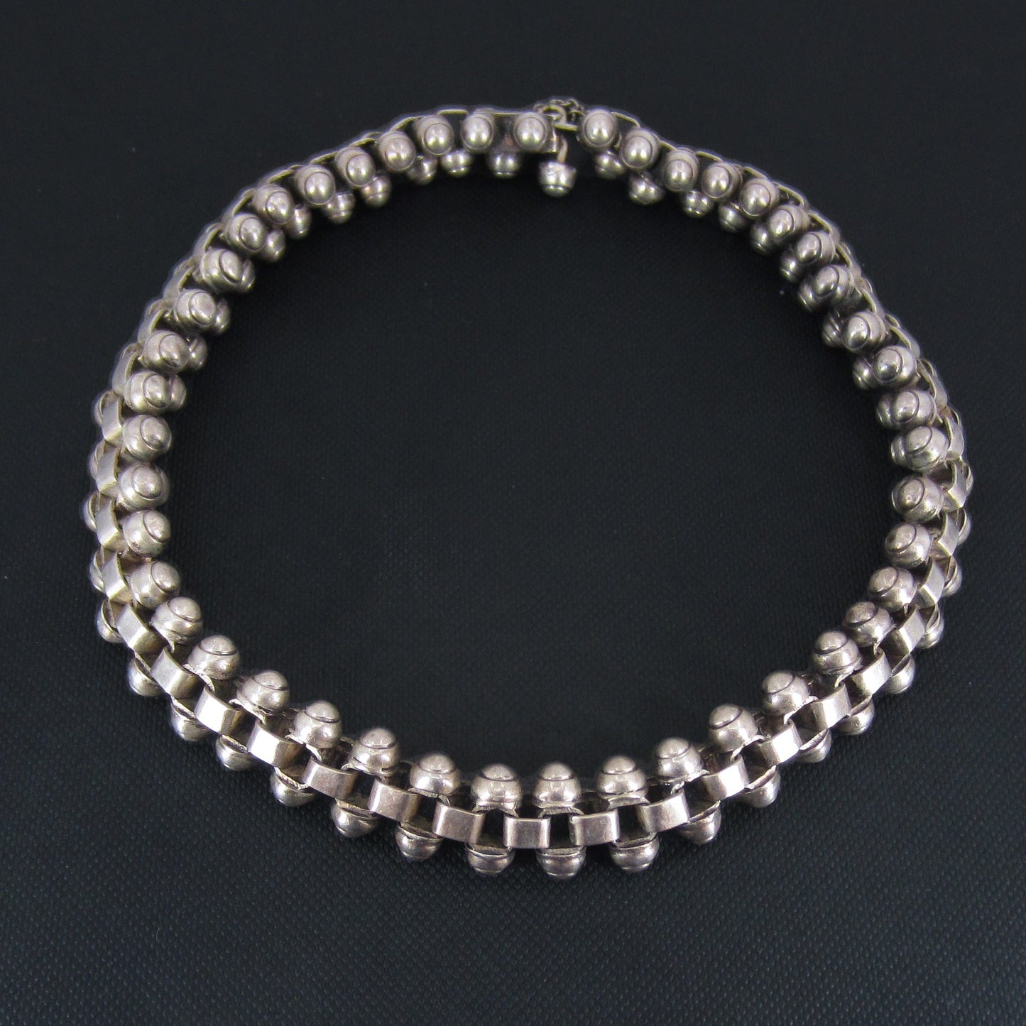 MidCentury Spratling Caviar Necklace Sterling c. 1940