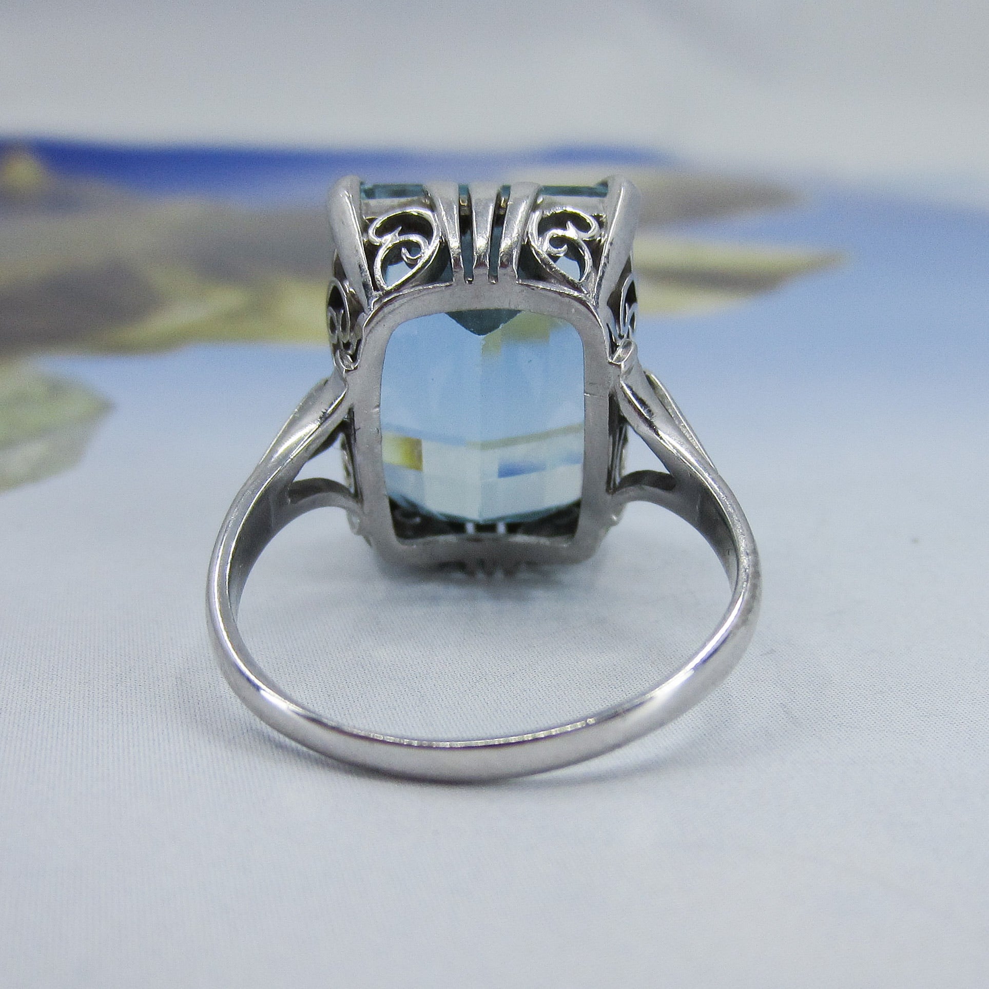 SOLD-Mid-Century Aquamarine 15.50ct Ring 14k C. 1960 – Bavier Brook ...