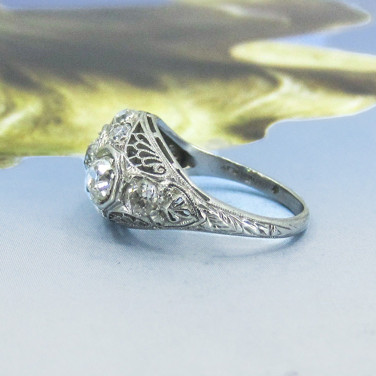 Diamond hot sale filigree ring