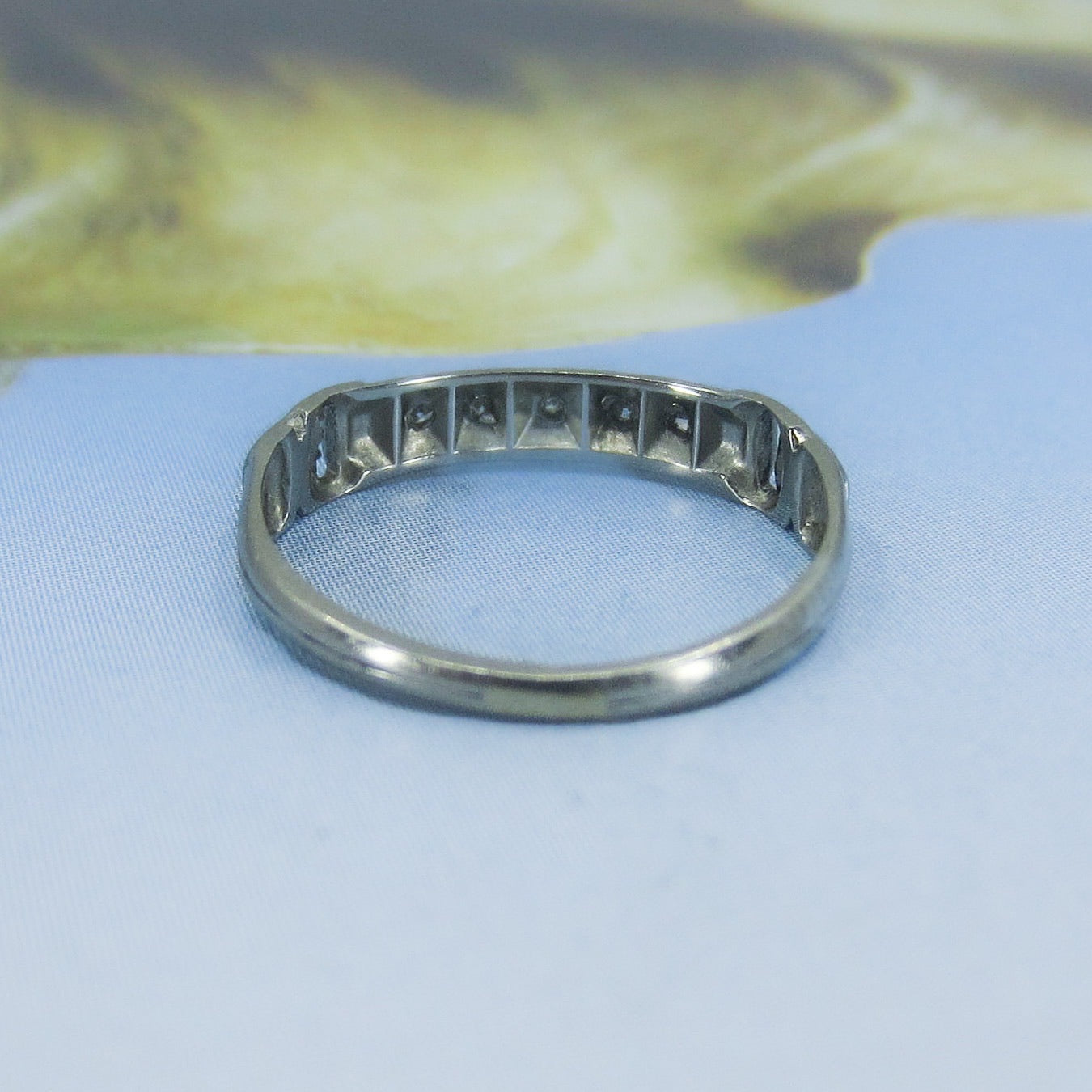 SOLD--Art Deco Diamond Band 18k c. 1930