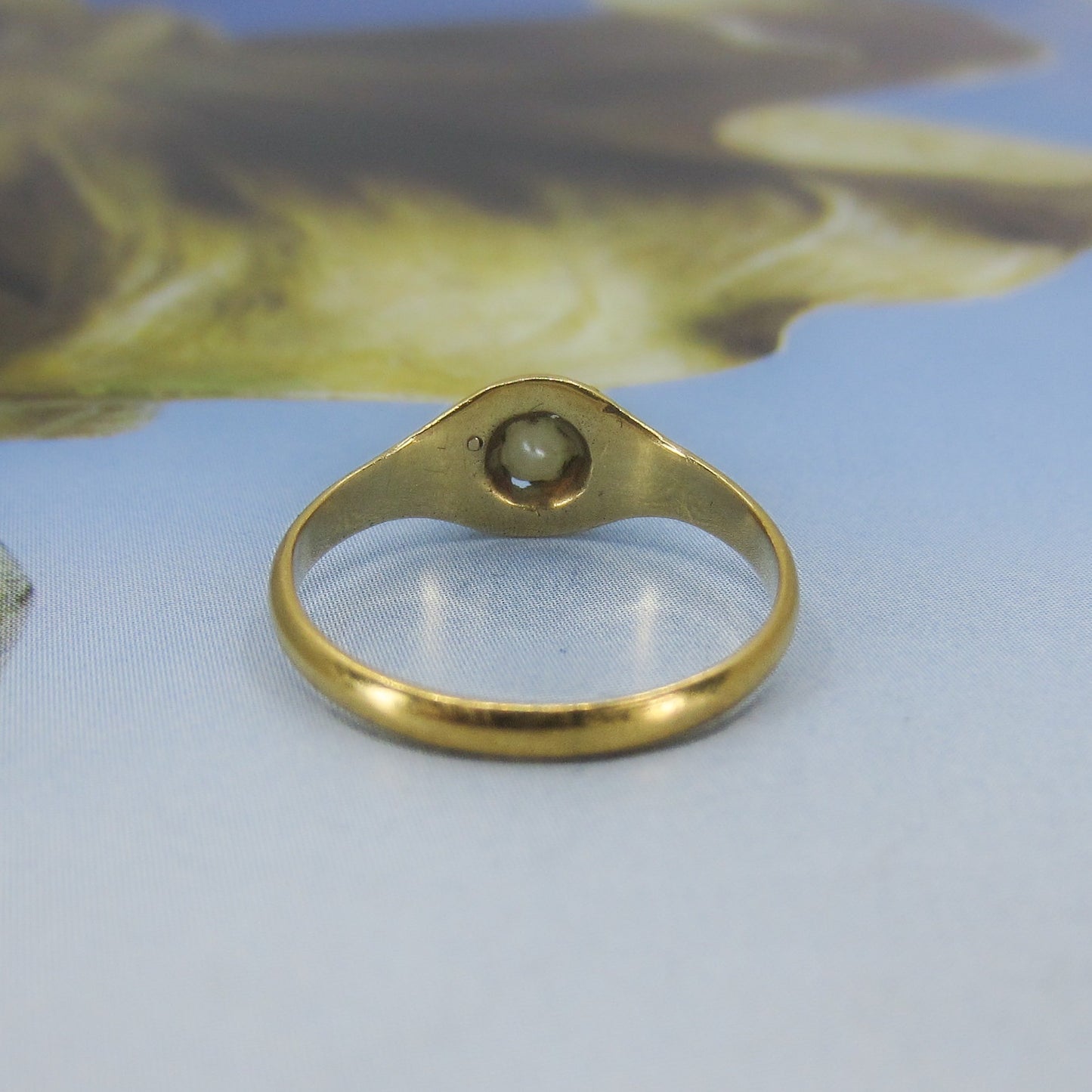 SOLD-Victorian Pearl Ring 18k c. 1880