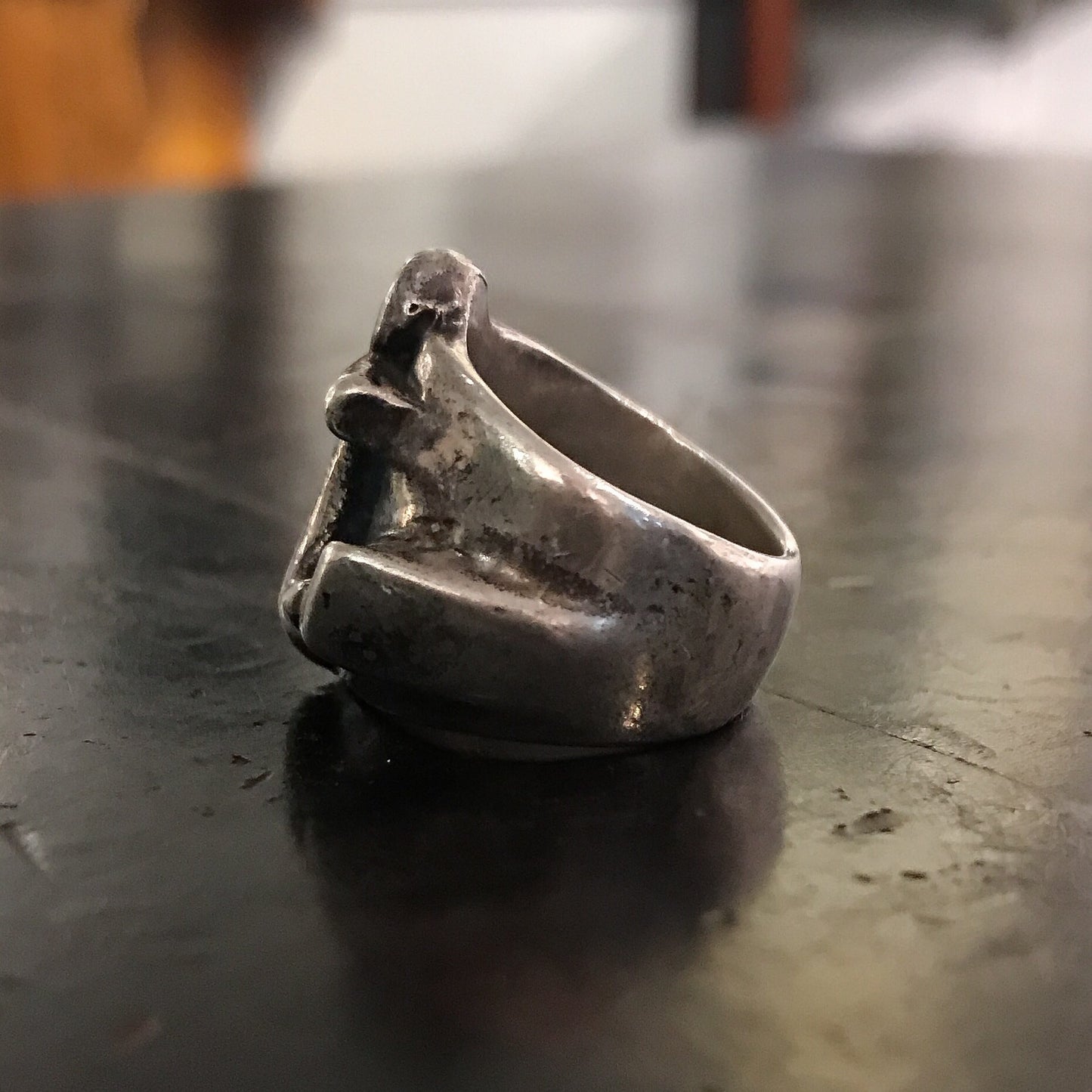 Vintage Heavy Anchor Ring Sterling