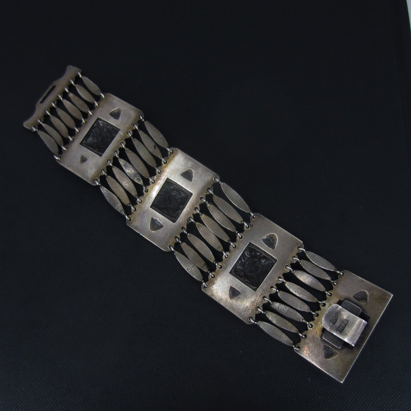 MidCentury Wide Bracelet Sterling, Casa Prieto c. 1950