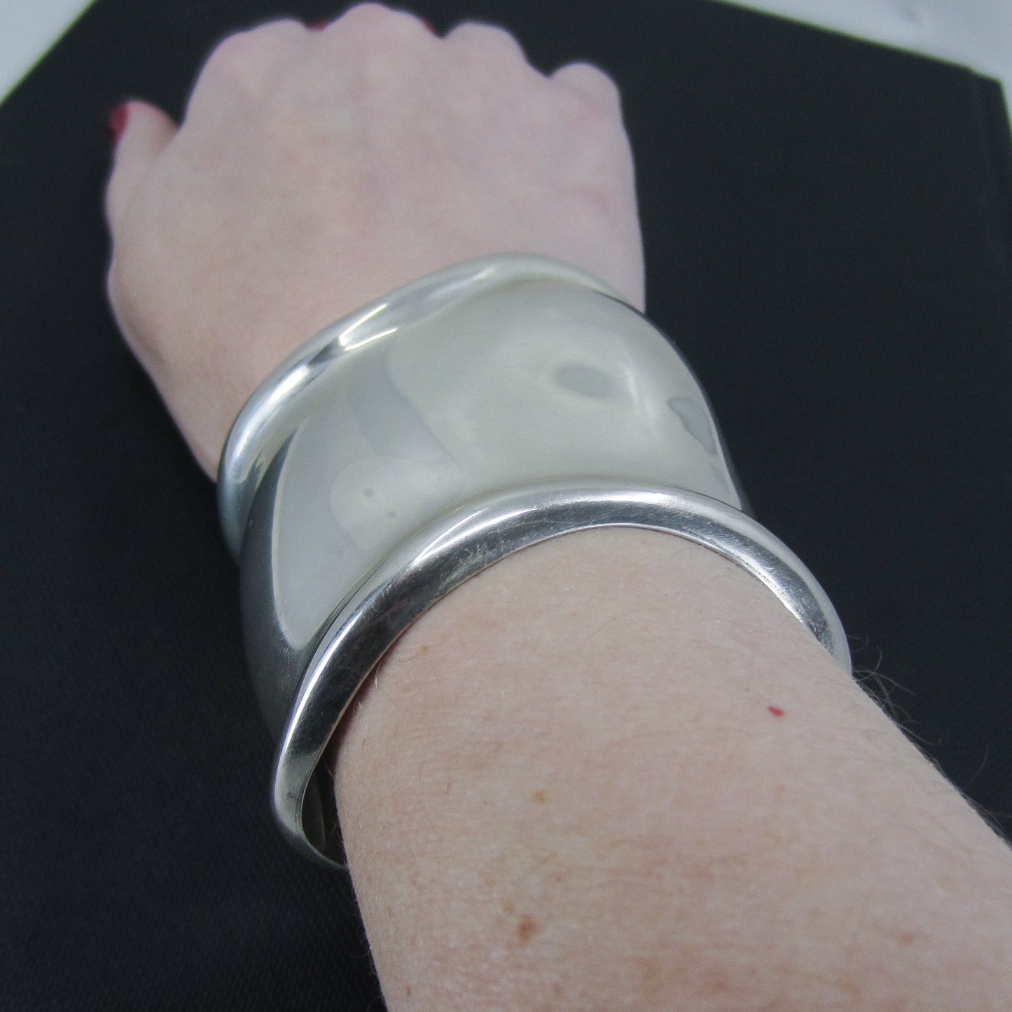 SOLD--Vintage Elsa Peretti Right Wrist Bone Cuff Sterling c. 1978