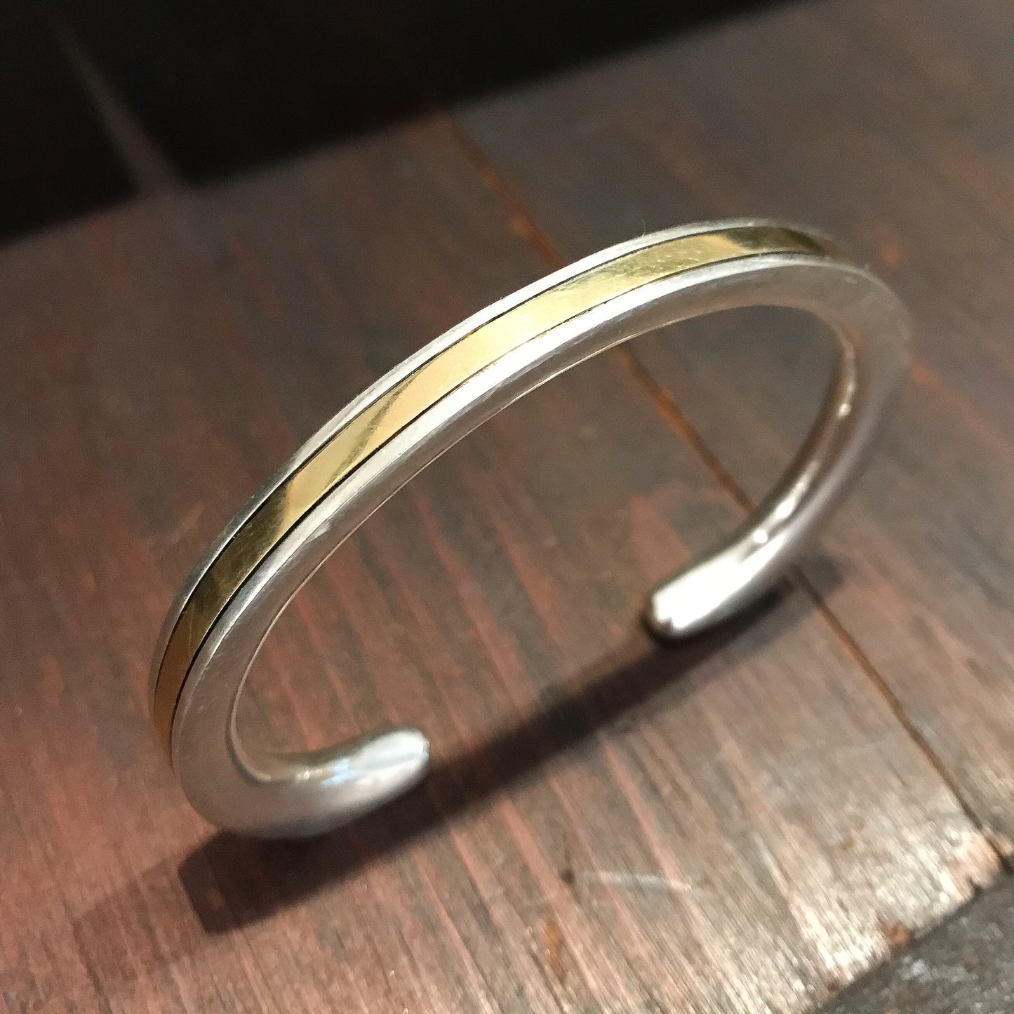 SOLD-Vintage Cartier Cuff Bracelet 18k/Sterling