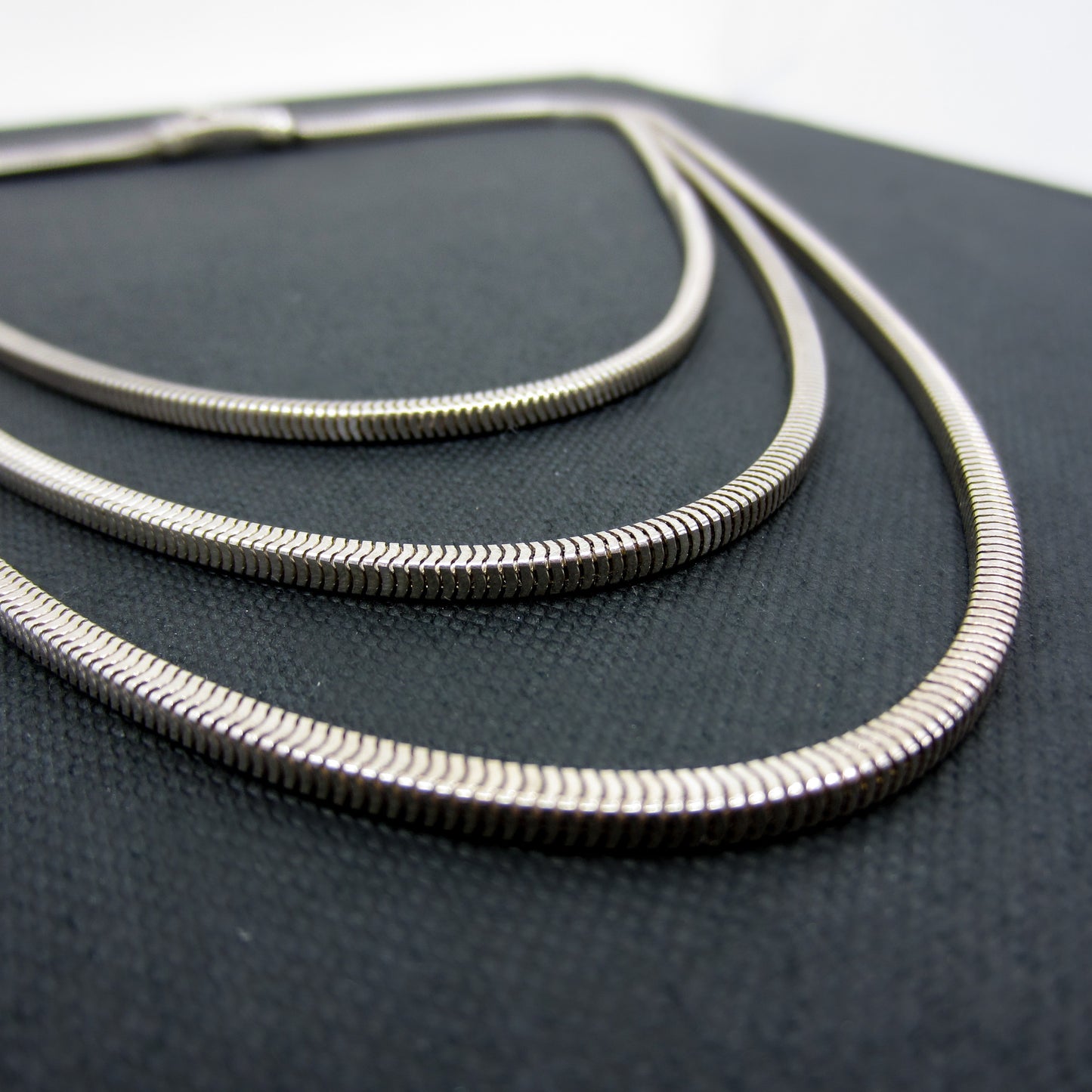 SOLD-Vintage Three Strand Snake Chain Sterling, Scotland c. 1970